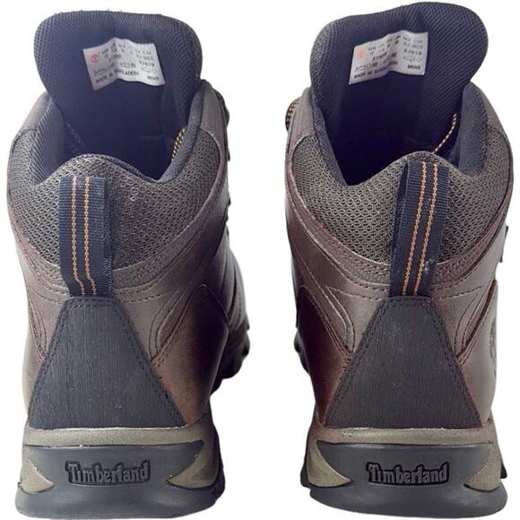 Timberland Mt Maddsen Mid Waterproof Hiking Boots Mens 12 Brown Leather Logo - Picture 7 of 12